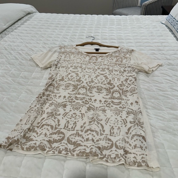 J.Crew Gold & Cream Tissue Graphic Tee - Picture 4 of 8